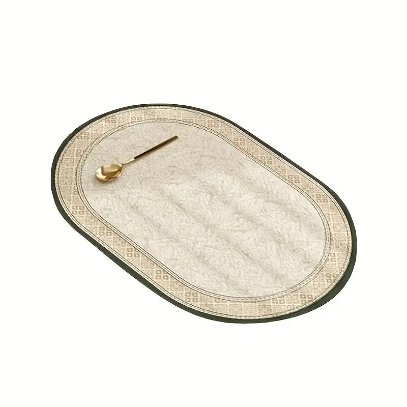 4pcs non-slip Faux Leather placemats, heat insulation