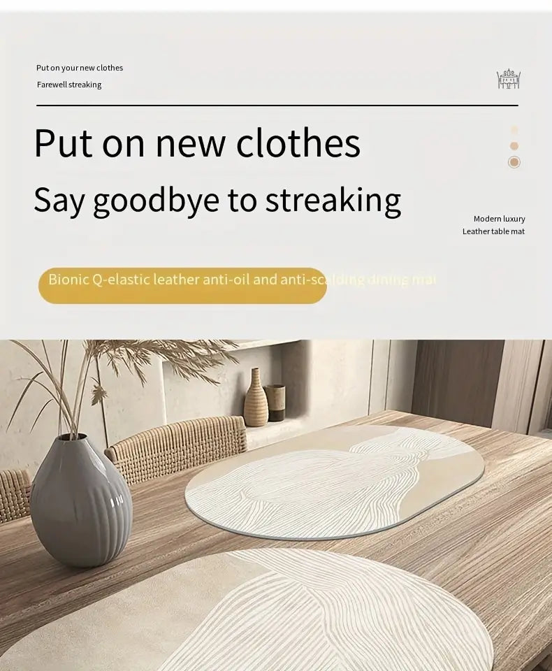 Rectangular PU Leather Dining Table Placemats