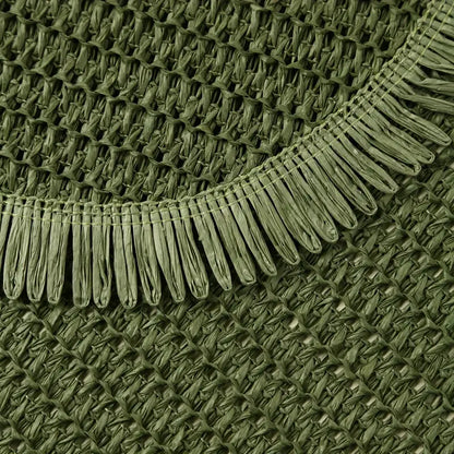 Bohemian Farmhouse Round Placemats with Tassels