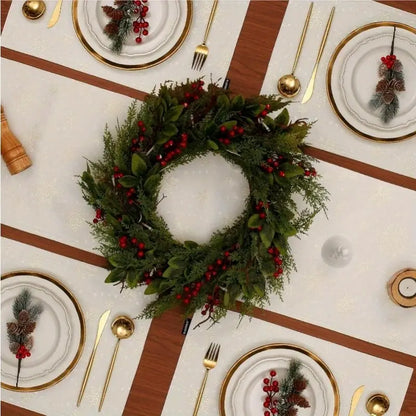 White Placemats Golden Snowflake Placemats Suitable