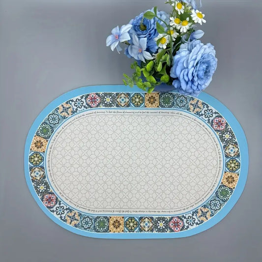 4pcs non-slip Faux Leather placemats, heat insulation