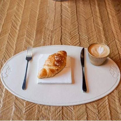 Oval Embossed Placemats, Non-slip and Durable Placemats